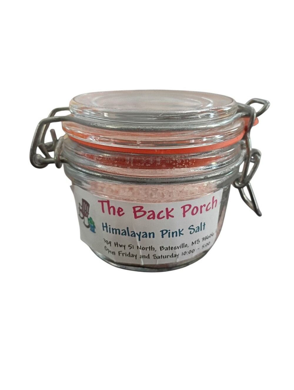Himalayan Pink Salt In Small Glass Clasp Jars